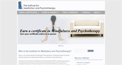 Desktop Screenshot of meditationandpsychotherapy.org