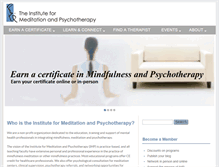 Tablet Screenshot of meditationandpsychotherapy.org